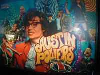 Austin Powers pinball backglass