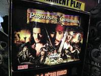 Pirates Caribbean pinball backglass