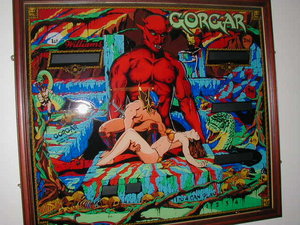 Gorgar pinball backglass