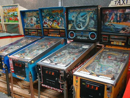 Old pinball machines