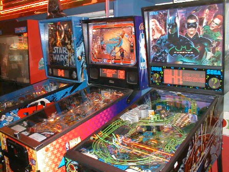 Star Wars, NBA Fastbreak and Batman Forever pinballs