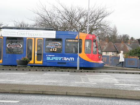Sheffield supertram at Manor top