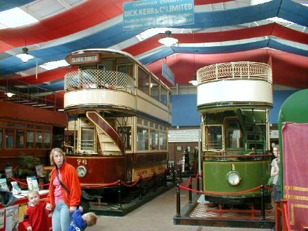 Crich trams Leicester 76 and Derby 1